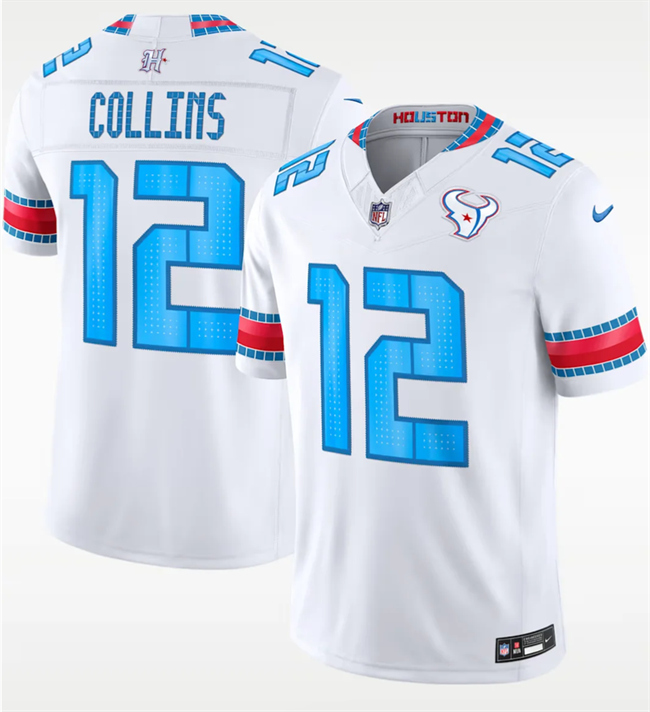 Youth White Houston Texans #12 Nico Collins 2026 F.U.S.E. 'HOUSTON/US' Rivalries Collection Limited Stitched Football Jersey